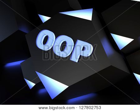 OOP - Object-oriented programming - computer generated image (3D render)