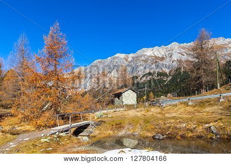 Beautiful View In The Valley In Autumn