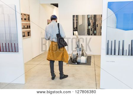People Visiting Mia 2016 In Milan, Italy