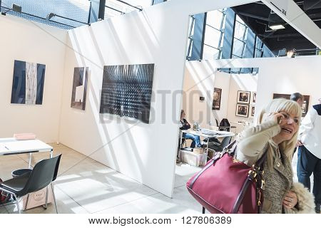 People Visiting Mia 2016 In Milan, Italy