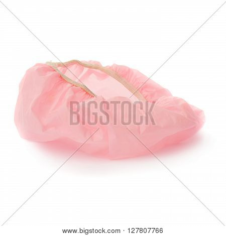Pink Shower cap isolated over the white background