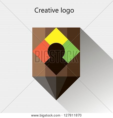 dynamic, vector, creative, pencil, facet, logo design, signs and symbols