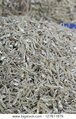 dried fish for cooking in the market