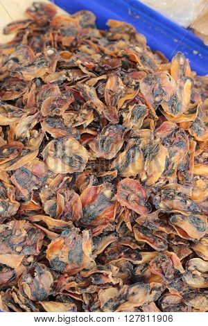dried fish for cooking in the market