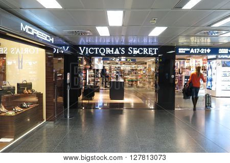LINATE, ITALY - CIRCA JANUARY 2016: Victoria's Secret underwear brand store
