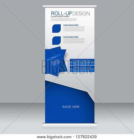 Roll Up Banner Stand Template. Abstract Background For Design,  Business, Education, Advertisement.