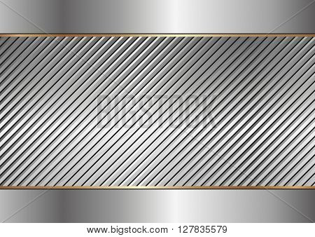 textured metal background with copy space - vector illustration