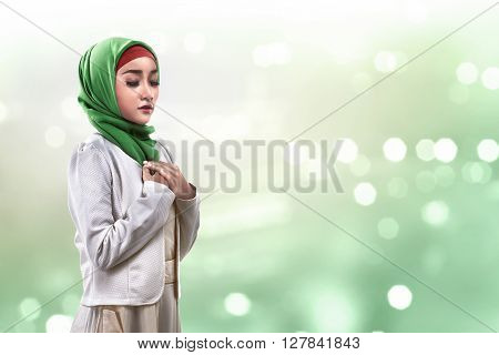 Asian Muslim Woman Praying