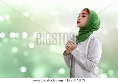 Asian Muslim Woman Praying