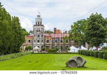 View On New Castle In Sigulda, Latvia