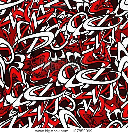 Graffiti abstract seamless pattern grunge effect vector illustration