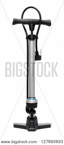 a large pump for bicycle isolated on white background