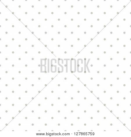 Thin beige polkadot white seamless pattern. Vector fine unostentatious abstract circles for website.
