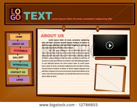 Schránky webové stránky šablony Design - vektor