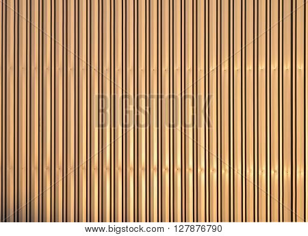 Aluminum Golden Corrugated Metal Wall