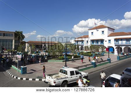 Street View Of Square In Holguin, Cuba