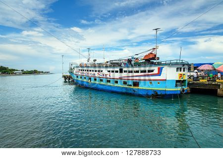 Passenger Ship Heading From Ampana To The Togean Islands