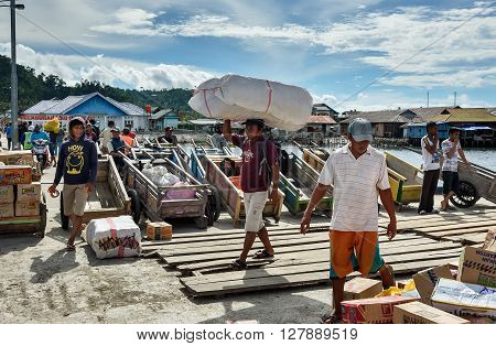 Wooden Carts On The Pier