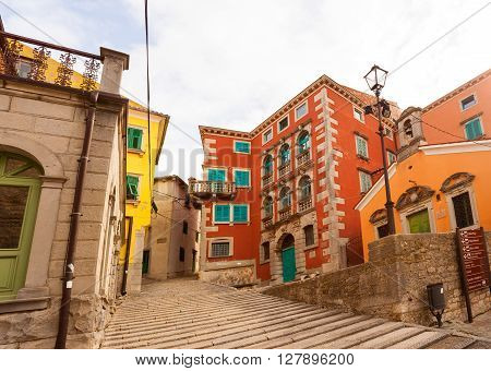View of Labin little town in Istria Croatia
