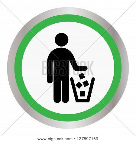 Do not litter vector sign, eps10 illustration