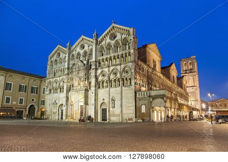 Cathedral of Saint George the Martyr located on Piazza della Cattedrale Ferrara Emilia-Romagna Italy