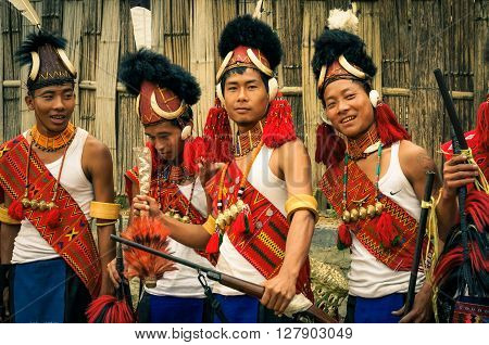 Smiling Boys At Aoleang Festival
