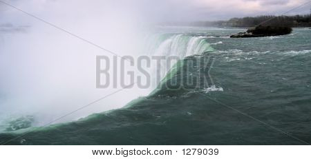 Niagarské vodopády - kanadský Falls velice blízko - Panorama