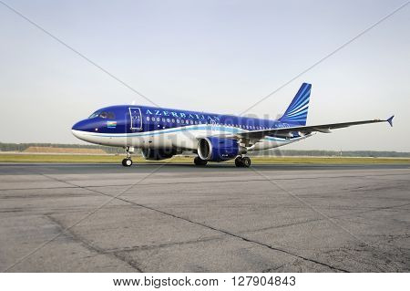 Airbus A320 Azerbaijan Airlines Taxiing