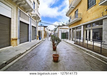 Ledras street, buffer zone between Nicosia Cyprus and occupied Cyprus