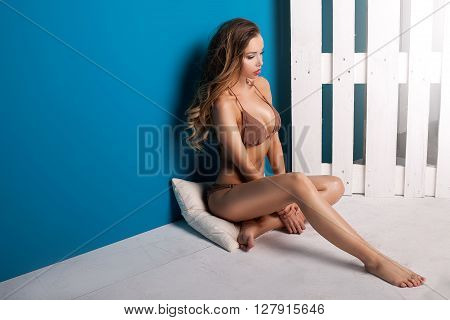 Sexy Brunette Girl Posing.