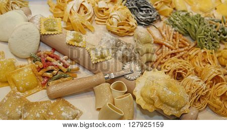 Fresh Pasta Made At Home By A Good Housewife