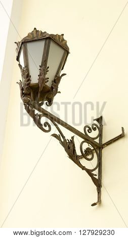 Decorative lamp made of old metal vintage