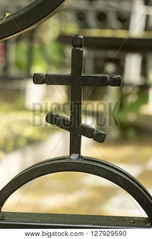 Decorative ornament made of old metal vintage