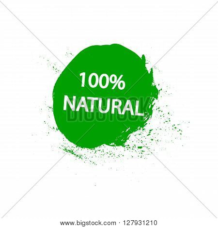 labels 100% natural, eco-friendly, organic, healthy, green