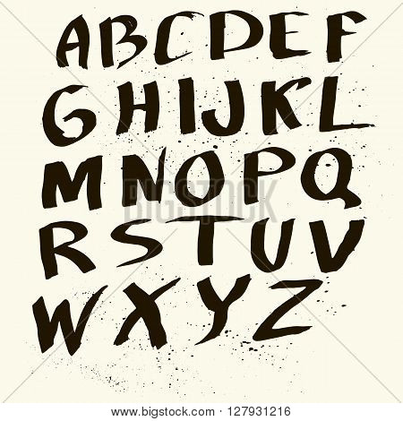 manual alphabet ink letter learning lettering blotch