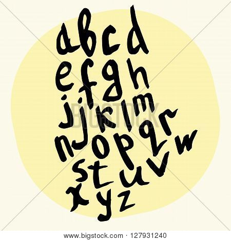 manual alphabet ink letter learning lettering blotch