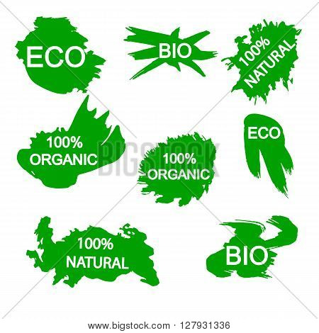 labels on natural organic eco-friendly healthy product