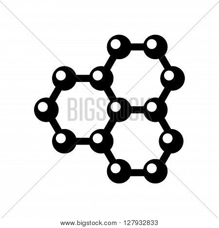 Vector graphene structure icon on white background
