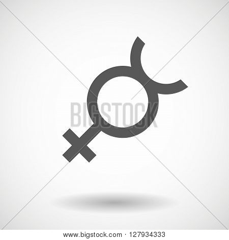 Isolated Vector Illustration Of  The Merury Planet Symbol