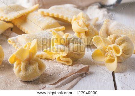 Pasta Ravioli On Flour