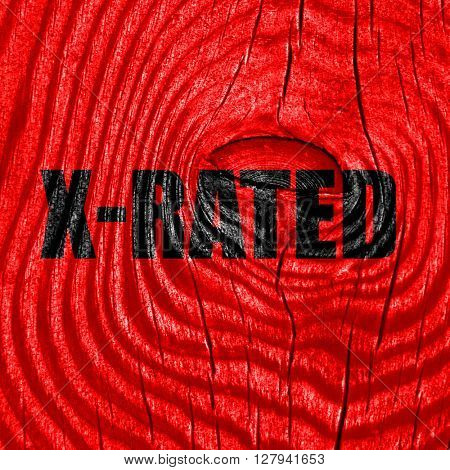 Xrated sign isolated