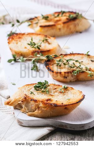 Fried Bread Croutons With Thym