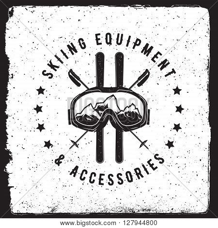 Skiing Emblem. Logotype Template