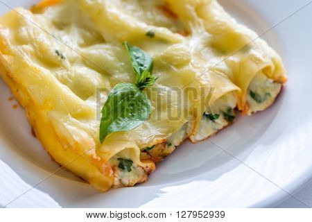 Canelloni Stuffed With Ricotta