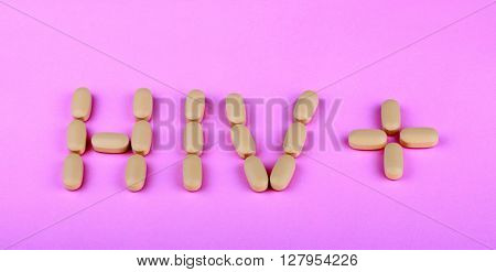 image of many hiv therapy efavirenz on pink background