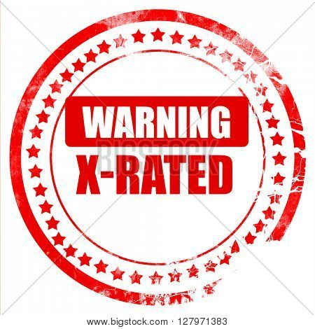 Xrated sign isolated