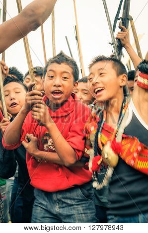 Boys During Aoleang Festival