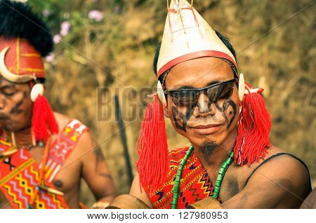 Man In Costume With Sunglasses