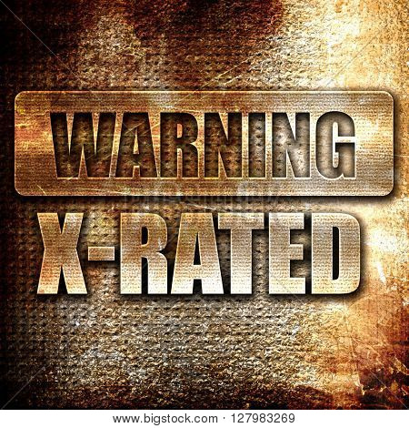 Xrated sign isolated