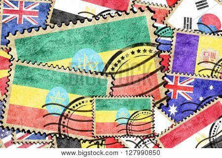 Ethiopia vintage  postal stamp